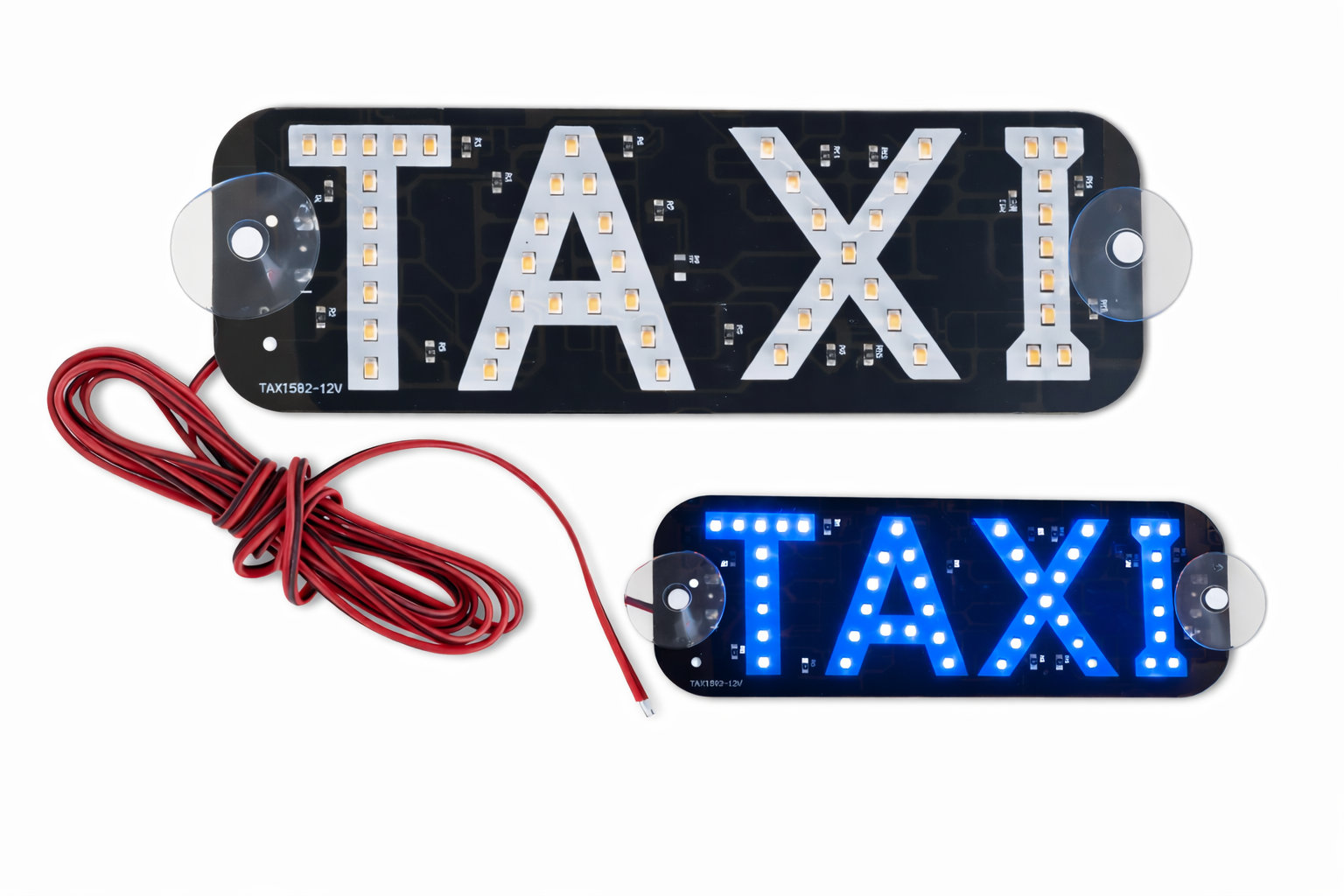 LETRERO DE LEDS TAXI C/ CHUPONES AZUL I.T