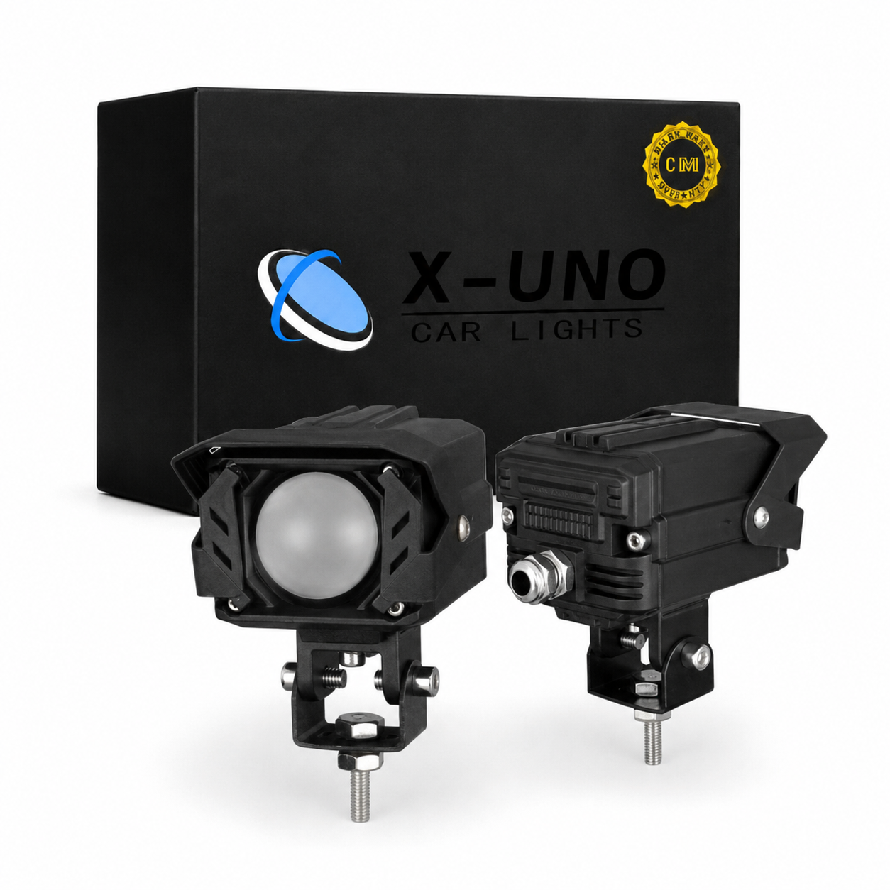 #11-M FAROS AUXILIARES 1 LUPA ALTA Y BAJA BLANCO LASER ROJO FIJO 12V X-UNO