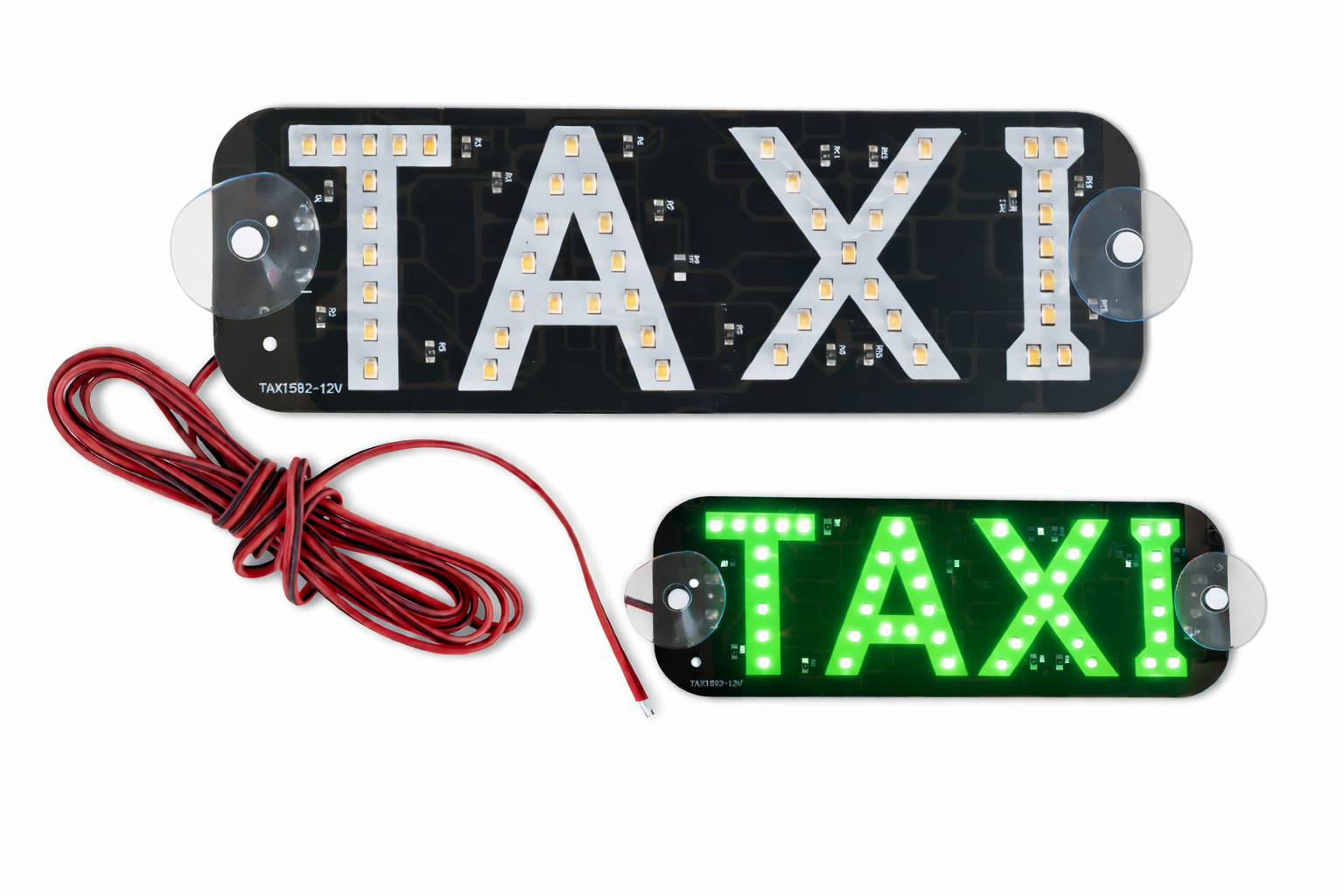 LETRERO DE LEDS TAXI C/ CHUPONES VERDE 12V I.T