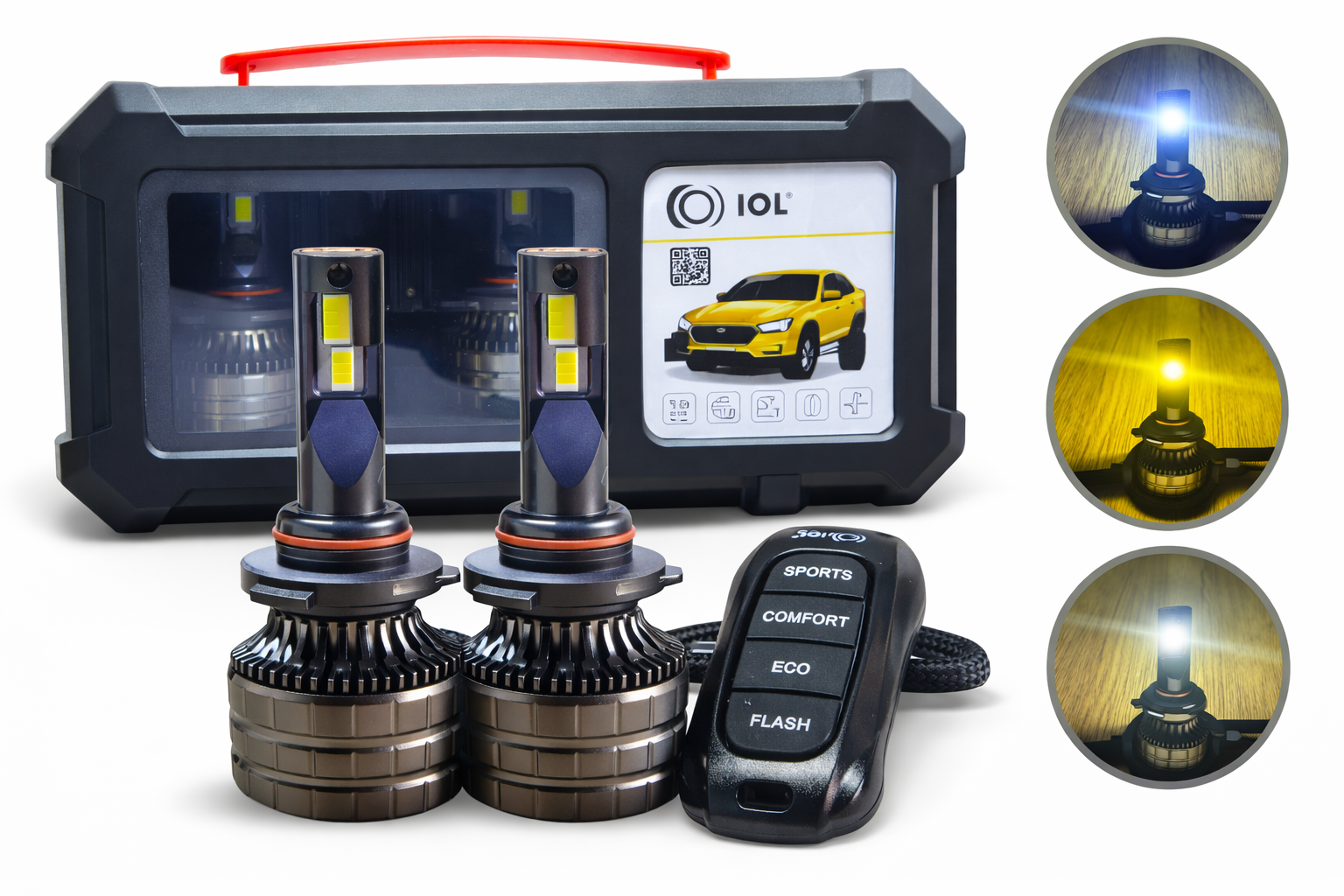 KIT LED 2 H4 2 CARAS CSP PRO TRICOLOR Y CONTROL IOL