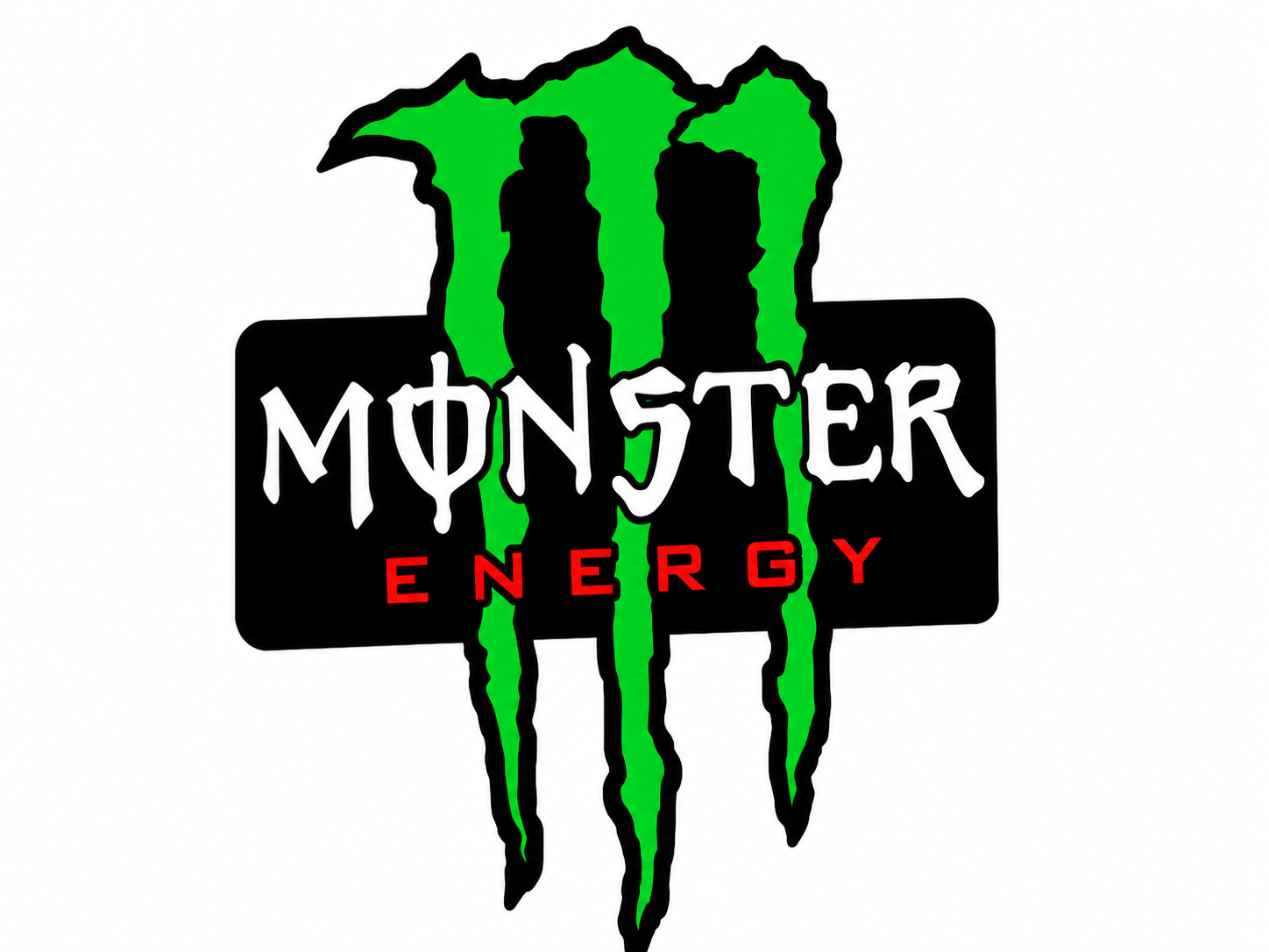 CALCOMANIA CON DISE?O UV MONSTER FONDO NEGRO