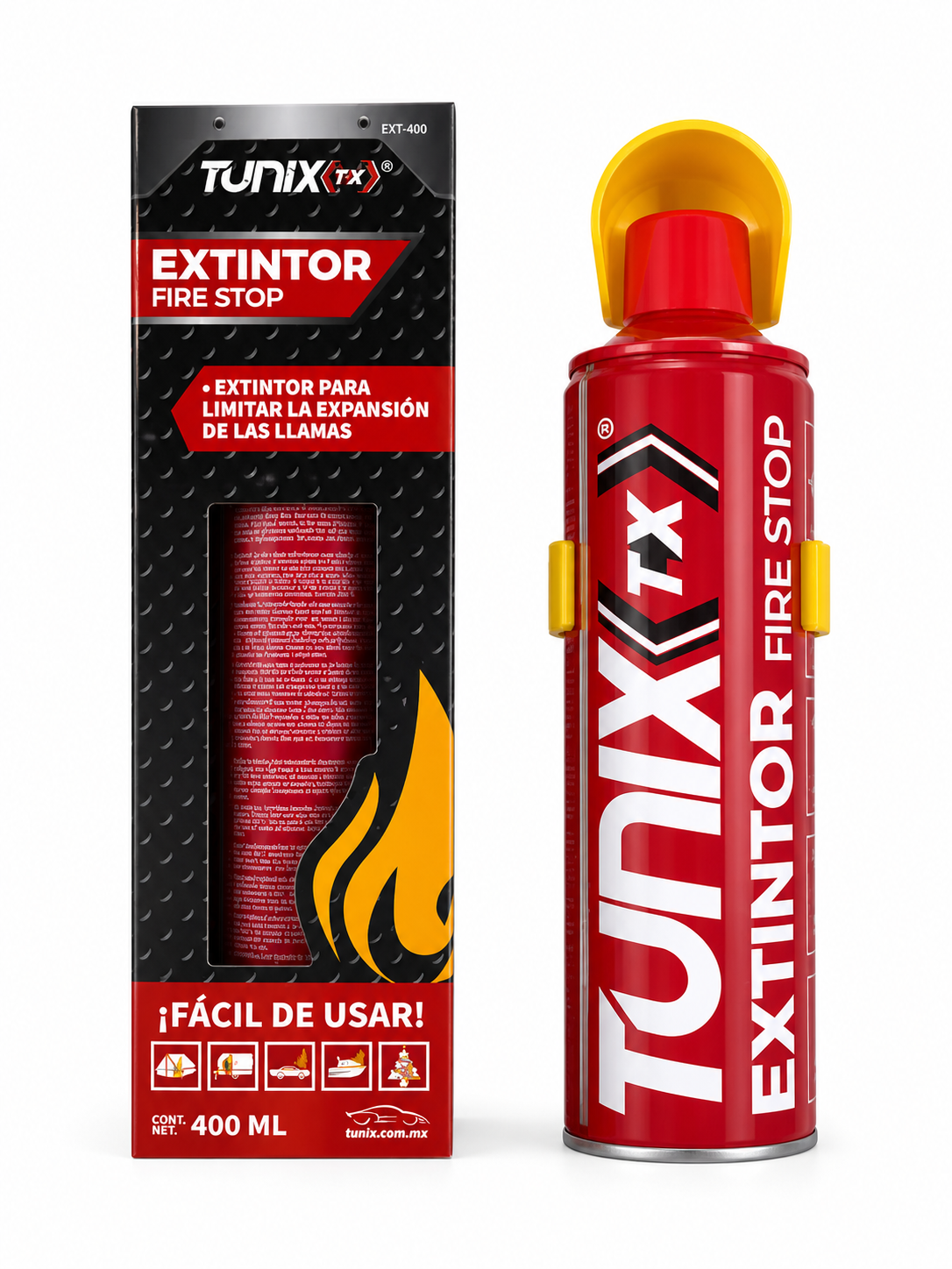 EXTINTOR DESECHABLE TUNIX 400 ML