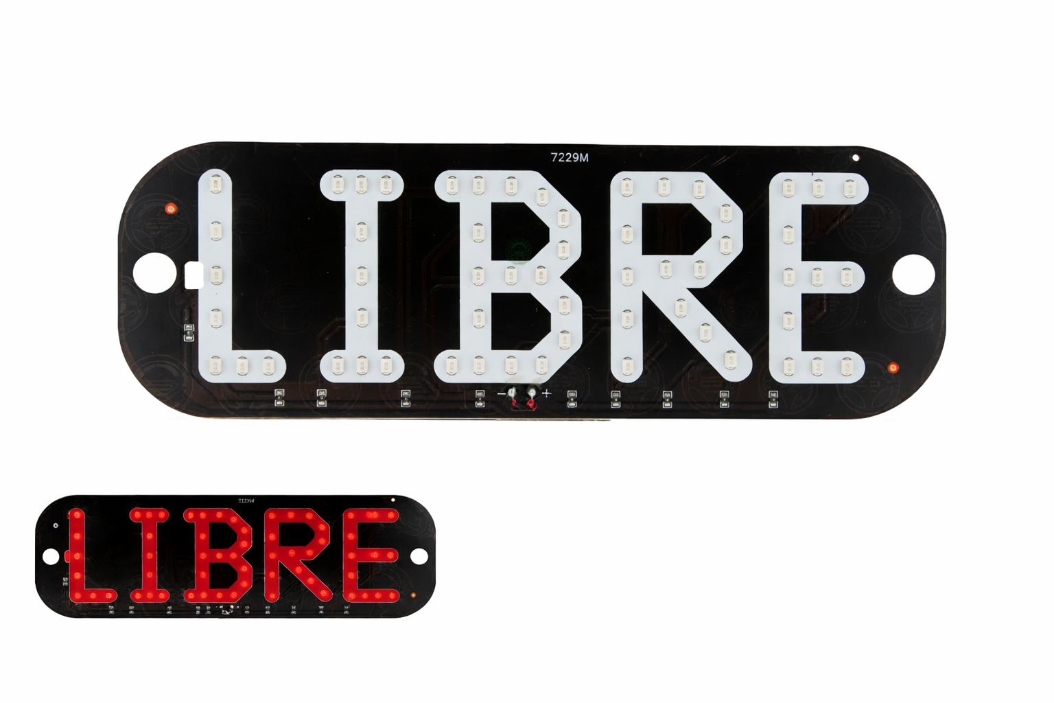 LETRERO DE LEDS LIBRE C/CHUPONES ROJO RENOV
