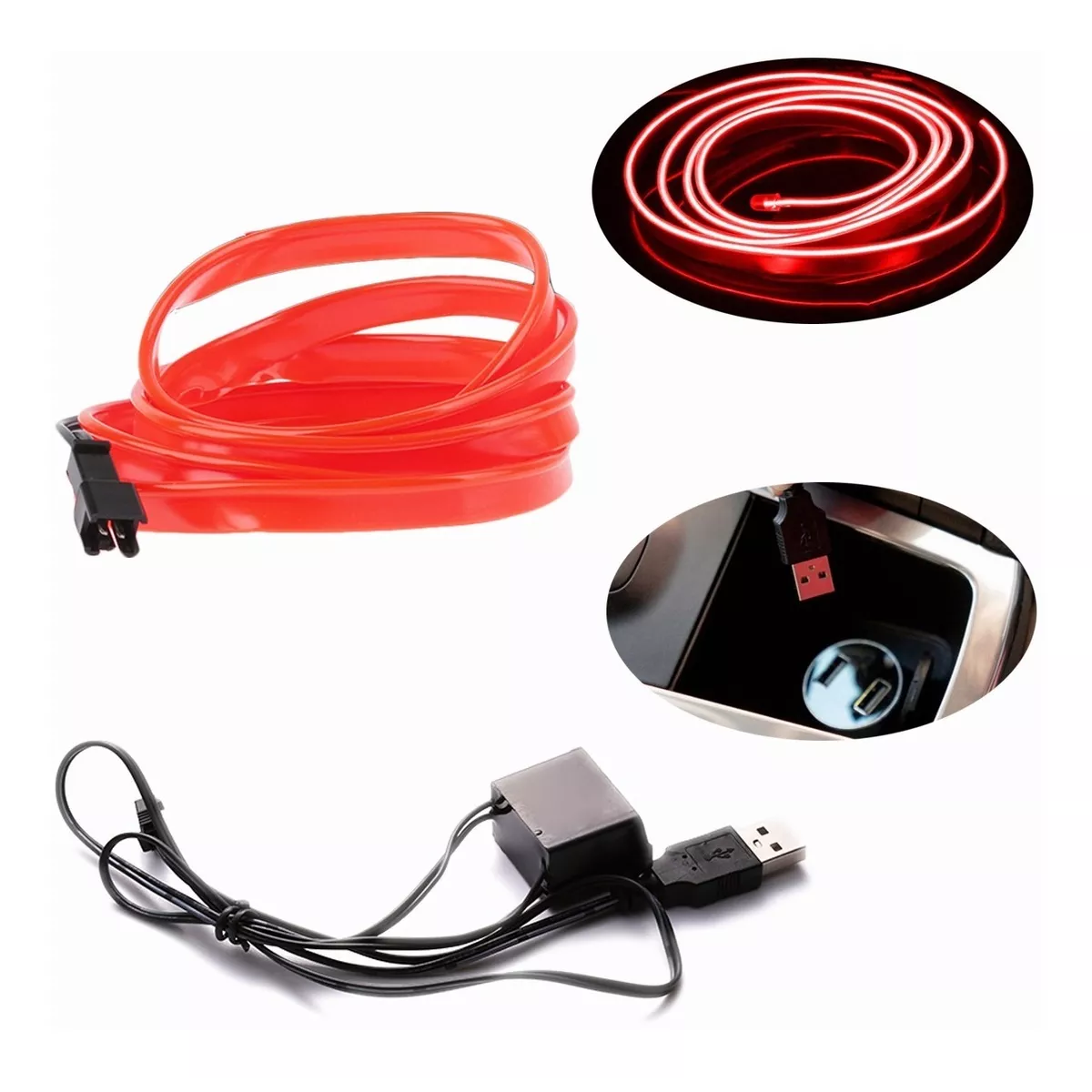 HILO DE LED NEON ROJO ROLLO 3 METROS 12V