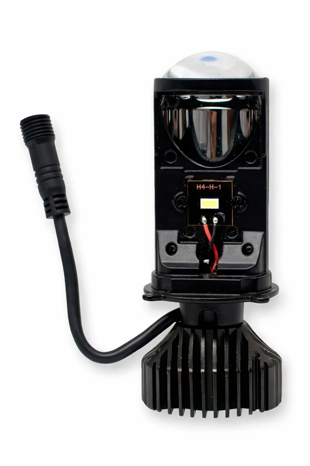 FOCO LED H4 PARA UNIDAD DE MOTO BLANCO/AMBAR LUPA (PIEZA)