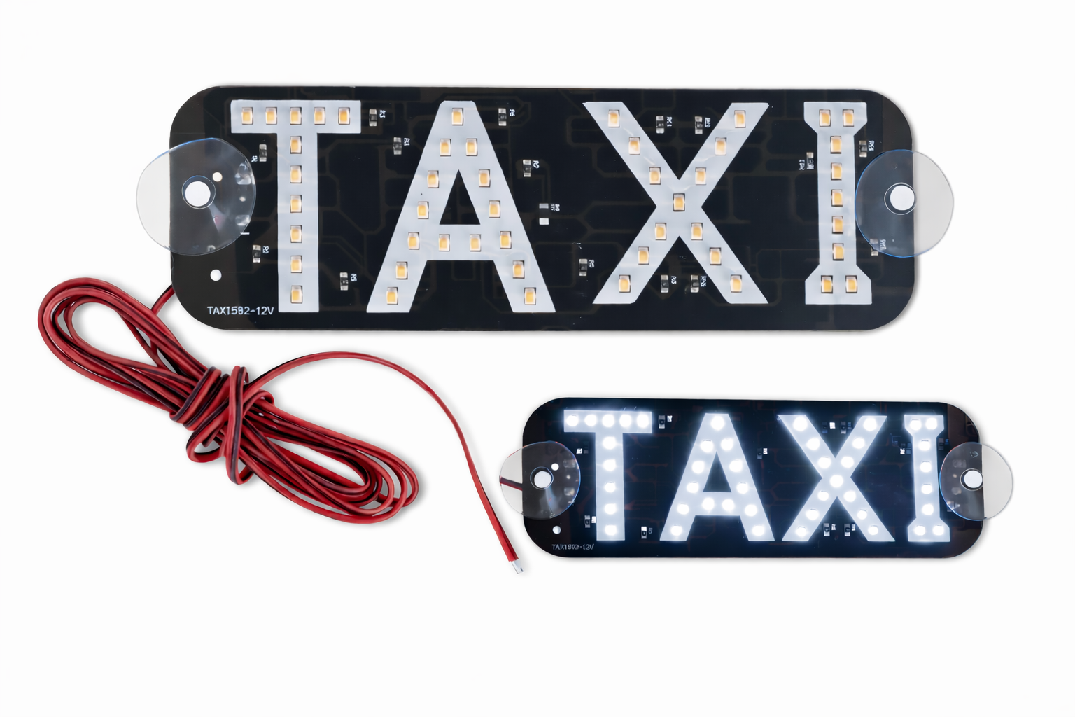 LETRERO DE LEDS TAXI C/ CHUPONES BLANCO I.T